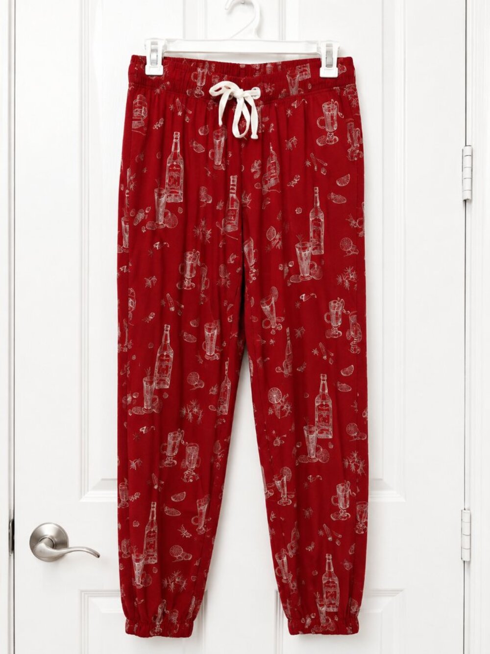 Abercrombie & Fitch Y2K Cozycore Men’s Red Cocktail Print Lounge Pants Pajama